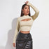 Hollow Thin Solid Color Knitted Top